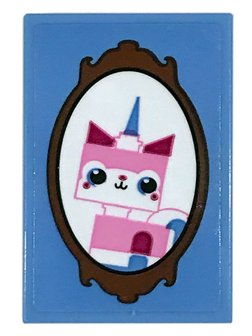 Tile 2 x 3 with Framed Unikitty Picture Pattern (Sticker) - Set 70831