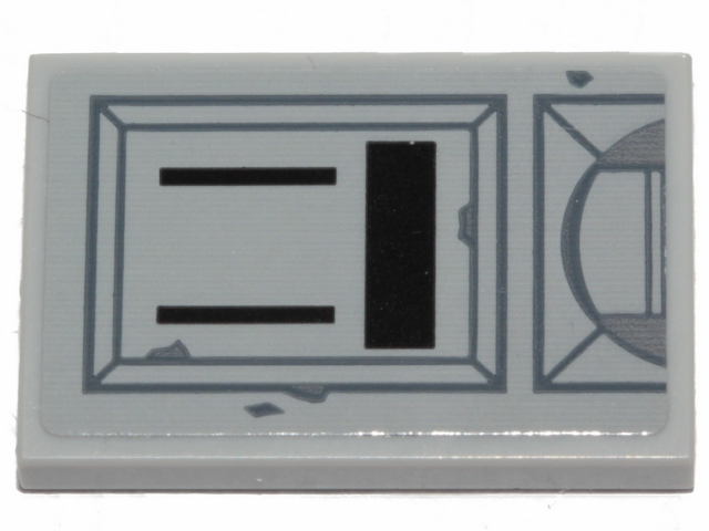 Tile 2 x 3 with SW Clone Scout Walker Hull Plates Pattern (Sticker) - Set 75261