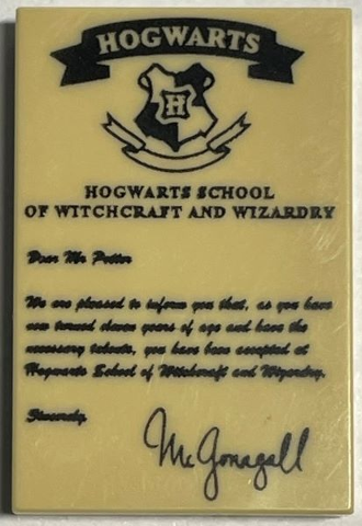 Tile 2 x 3 with 'HOGWARTS' Acceptance Pattern