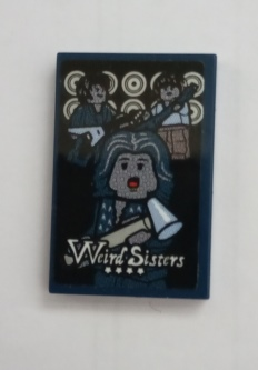 Tile 2 x 3 with Band Poster 'Weird Sisters' Pattern (Sticker) - Set 75980
