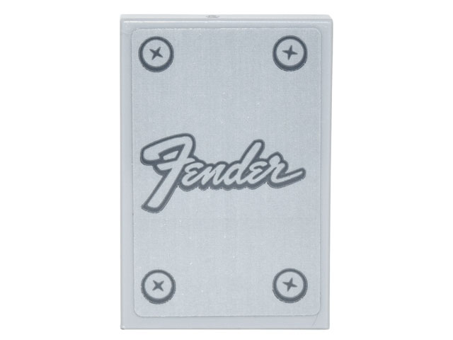 Tile 2 x 3 with Black Fender Logo and 4 Phillips Screws Pattern (Sticker) - Set 21329
