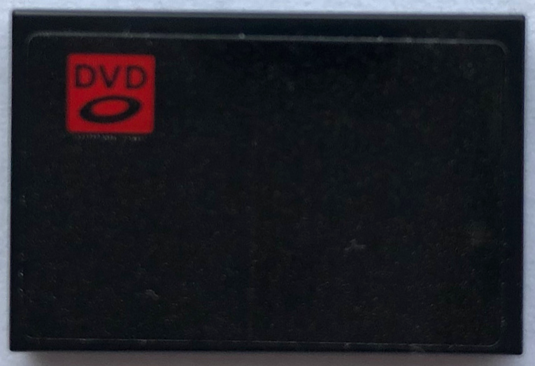 Tile 2 x 3 with 'DVD' in Red Square Pattern (Sticker) - Set 21336