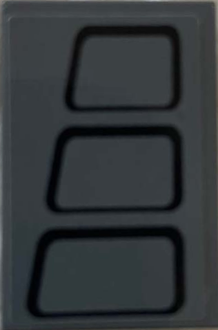 Tile 2 x 3 with Black Trapezoids with Rounded Corners Pattern Side A (Sticker) - Set 75217