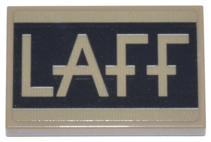 Tile 2 x 3 with 'LAFF' on Black Background Pattern (Sticker) - Set 76271