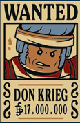 Tile 2 x 3 with Wanted Poster with Black 'WANTED' 'DON KRIEG' (Berry) '17.000.000' Pattern