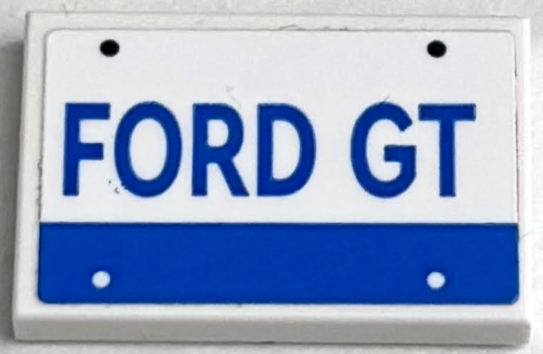 Tile 2 x 3 with Blue 'FORD GT' and Stripe Pattern (Sticker) - Set 42154