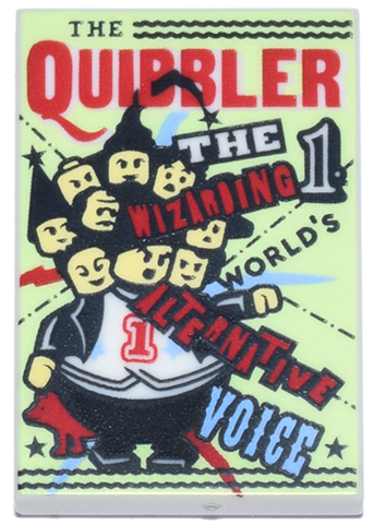 Tile 2 x 3 with The Quibbler Newspaper 'THE WIZARDING WORLD'S ALTERNATIVE VOICE' Pattern