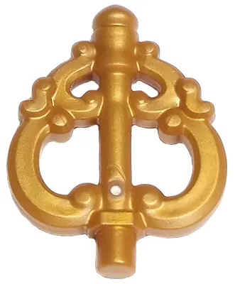 Minifigure, Weapon Staff Head with Bar and Elaborate Curved Top