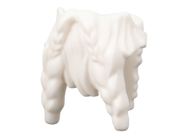 Minifigure Beard, Full with Braided Moustache Ends and Braid in Back