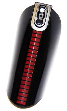 Large Figure Armor, Arm / Leg Cover with Ball Joint Socket and 2 Holes with Red Lines Pattern