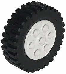 Wheel 30mm D. x 13mm (13 x 24 Model Team), with Black Tire 13 x 24 Model Team (2695 / 2696)