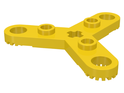 Technic, Plate Rotor 3 Blade with Toothed Ends and 3 Studs (Propeller)