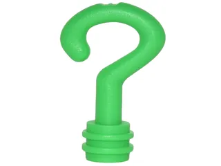 Minifigure, Utensil Cane Handle Curved Riddler Question Mark with Bar Holder