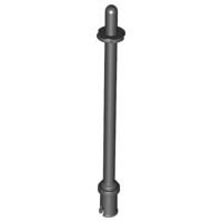 Bar   8L with Stop Rings and Pin (Technic, Figure Accessory Ski Pole) - Rounded End