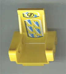 Technic Seat 3 x 2 Base with Blue and White Cushions Pattern (Sticker) - Set 8207