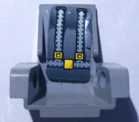 Technic Seat 3 x 2 Base with Cushions and Seat Belts with Yellow Buckles Pattern (Sticker) - Sets 8445 / 8446