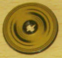 Technic, Disk 3 x 3 with Black Half Circle Rings on Gold Background Pattern (Sticker) - Set 8007