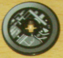 Technic, Disk 3 x 3 with Machinery Pattern 1 (Sticker) - Set 4504