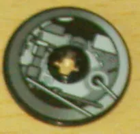 Technic, Disk 3 x 3 with Machinery Pattern 3 (Sticker) - Set 4504