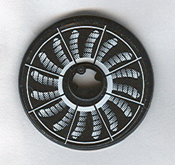 Technic, Disk 3 x 3 with Fan Blade Black and White In-Motion Pattern (Sticker) - Set 8653