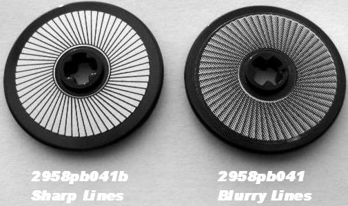 Technic, Disk 3 x 3 with Black and Silver Mesh Sharp Lines Pattern (Sticker) - Set 3677