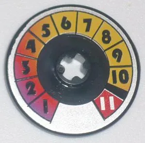 Technic, Disk 3 x 3 with Numbers 1 to 11 Pattern