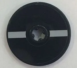 Technic, Disk 3 x 3 with Light Bluish Gray Bars Pattern (Sticker) - Set 75087