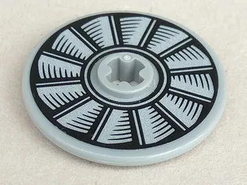 Technic, Disk 3 x 3 with Silver and Black Fan Pattern (Sticker) - Set 75901