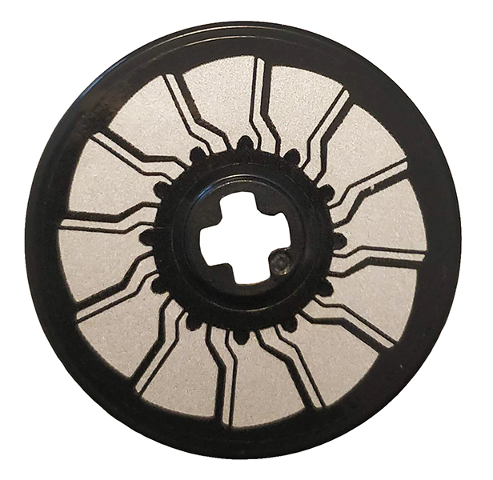 Technic, Disk 3 x 3 with Silver Rotor Blades Pattern (Sticker) - Set 76144