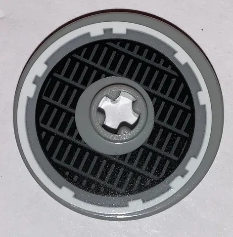 Technic, Disk 3 x 3 with SW Millennium Falcon Grille and White Outline Pattern (Sticker) - Set 75212