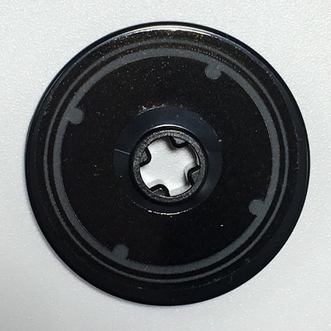 Technic, Disk 3 x 3 with Dark Bluish Gray Circles Batmobile Hubcap Pattern (Sticker) - Set 70917