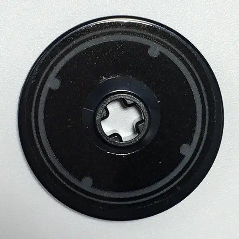 Technic, Disk 3 x 3 with Dark Bluish Gray Circles Batmobile Hubcap Pattern (Sticker) - Set 70917