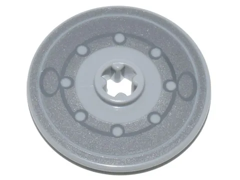Technic, Disk 3 x 3 with Disk Brake Silver Rotor Pattern