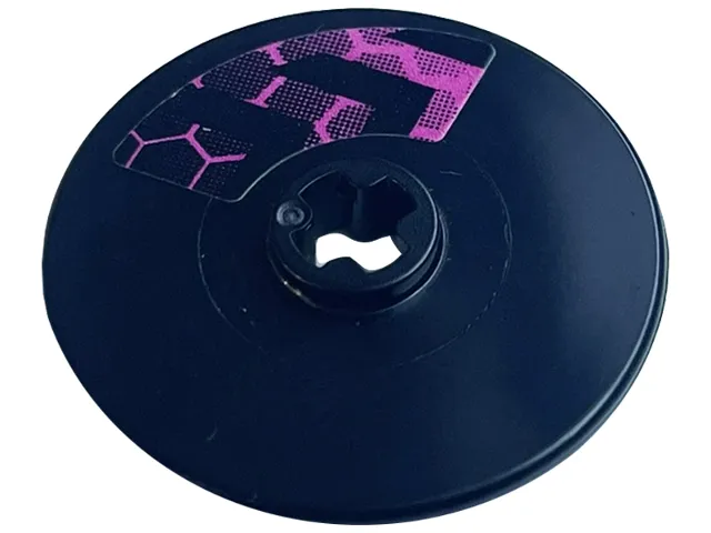 Technic, Disk 3 x 3 with Chevrons and Dark Pink Honeycomb Pattern Model Right Side (Sticker) - Set 42164