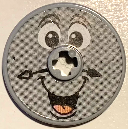 Technic, Disk 3 x 3 with Cogsworth Clock Face Pattern (Sticker) - Set TRUCOGSWORTH