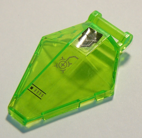 Windscreen 6 x 4 x 1 Hexagonal with Bar Handle with Black Short Stripe and Silver Head-Up Display (HUD) Pattern (Stickers) - Set 72002