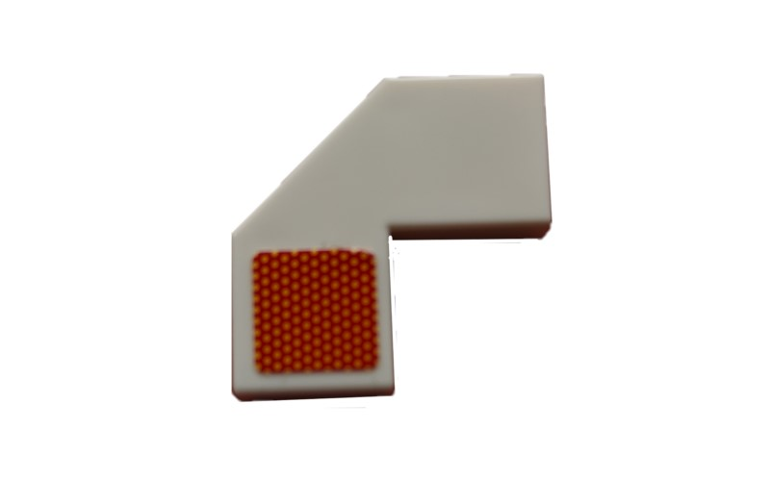 Tile, Modified Facet 2 x 2 with Square Rear Red Reflector Pattern Model Left Side (Sticker) - Set 42078