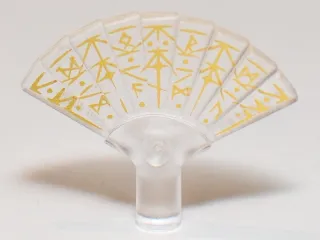 Minifigure, Utensil Hand Fan with Logogram Pattern