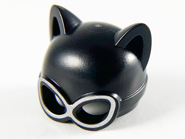 Minifigure, Headgear Mask Catwoman with Silver Goggles Pattern