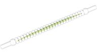 Hose, Flexible Ribbed with 8mm Ends 10L / 8.0cm with Lime Center Pattern
