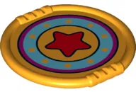 Duplo Utensil Disk with Yellow Stars in Circle and Red Star in Center Pattern
