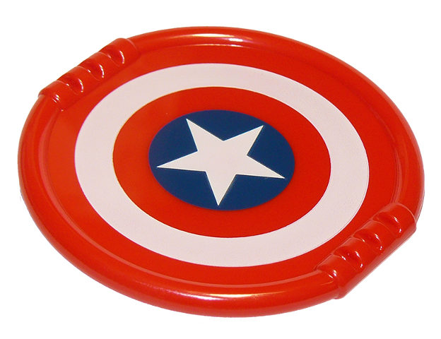 Duplo Utensil Disk with White Ring, Star in Dark Blue Circle Pattern (Captain America Shield)