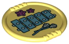 Duplo Utensil Disk with Xylophone, Shell Mallets, and Starfish Pattern