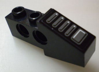 Technic Slope 4 x 1 x 1 2/3 with Dark Gray Tread Plate Pattern (Sticker) - Set 8215