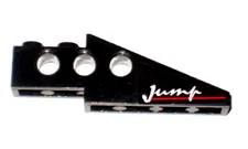 Technic Slope 6 x 1 x 1 2/3 with 'Jump' and Red Line Pattern Left (Sticker) - Set 8414