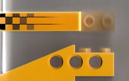 Technic Slope 6 x 1 x 1 2/3 with Fading Checkered Stripes Pattern Right (Sticker) - Set 8445