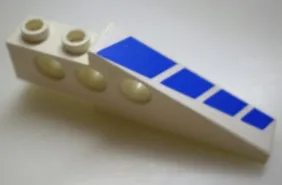 Technic Slope 6 x 1 x 1 2/3 with Blue Stripes Pattern Right (Sticker) - Set 8824