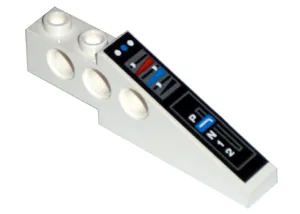 Technic Slope 6 x 1 x 1 2/3 with Gearstick and Controls Pattern (Sticker) - Set 8286