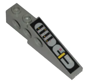 Technic Slope 6 x 1 x 1 2/3 with Gearstick and Controls Pattern (Sticker) - Set 8280