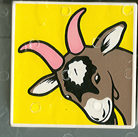 Duplo, Tile 2 x 2 x 1 with Goat Mosaic Picture 01 Pattern